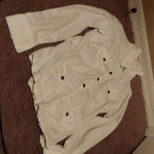 A white button up jacket
